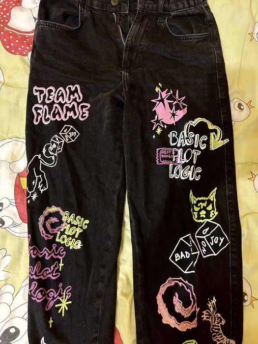 Дънки с висока талия от бершка