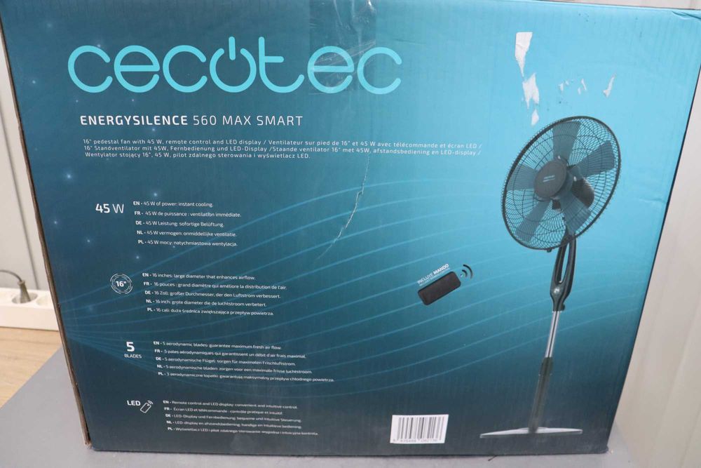 Вентилатор Cecotec EnergySilence 560 Max Smart, дистанционно, С ДЕФЕКТ