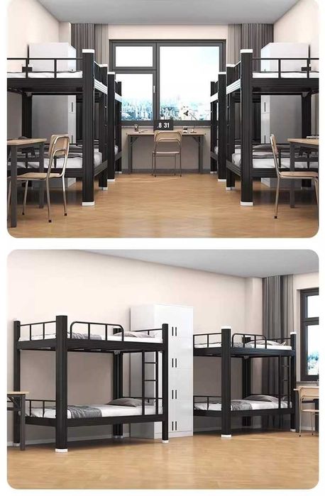 Joyni tejaydigan ixcham metall ikki qavatli krovat/ po'latdan yasalgan