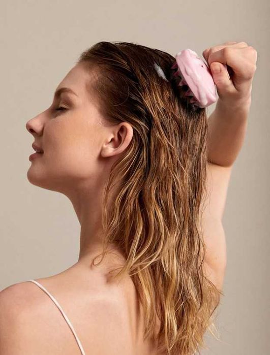 Масажна четка за скалп/ Премахва мъртвите клетки/Регулира омазняването