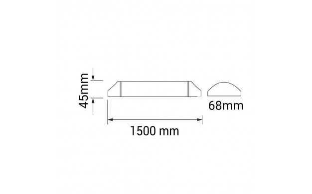 Optonica Led ot 66980 ЛИНЕЕН ОСВЕТИТЕЛ 50W 150CM IP65 4150LM 4000K