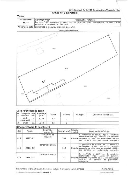 Teren 3382mp si casa de 203mp - De vanzare/de inchiriat
