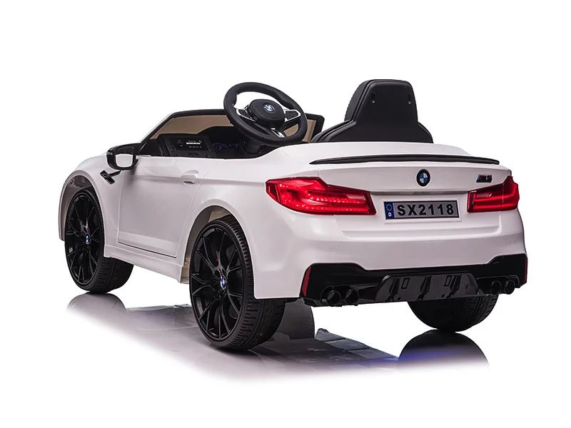 Bmw m5 24v – детска акумулаторна кола, бяла, eva гуми