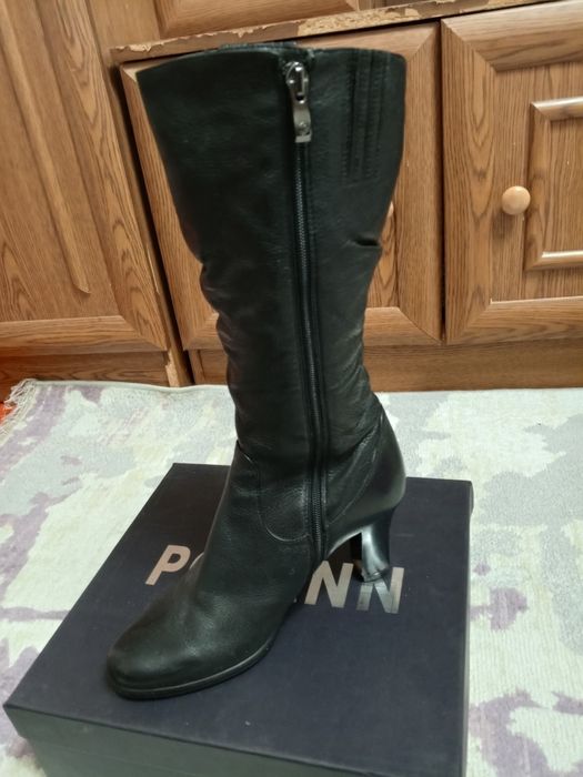 Сапоги кожаные зимние