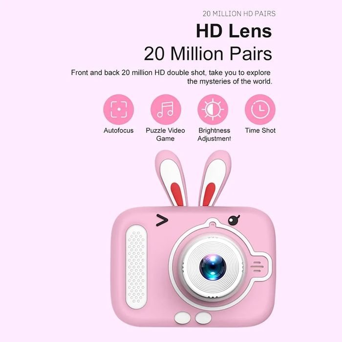 Игрушечный детский фотоаппарат с селфи камерой, подарок детям, podarka