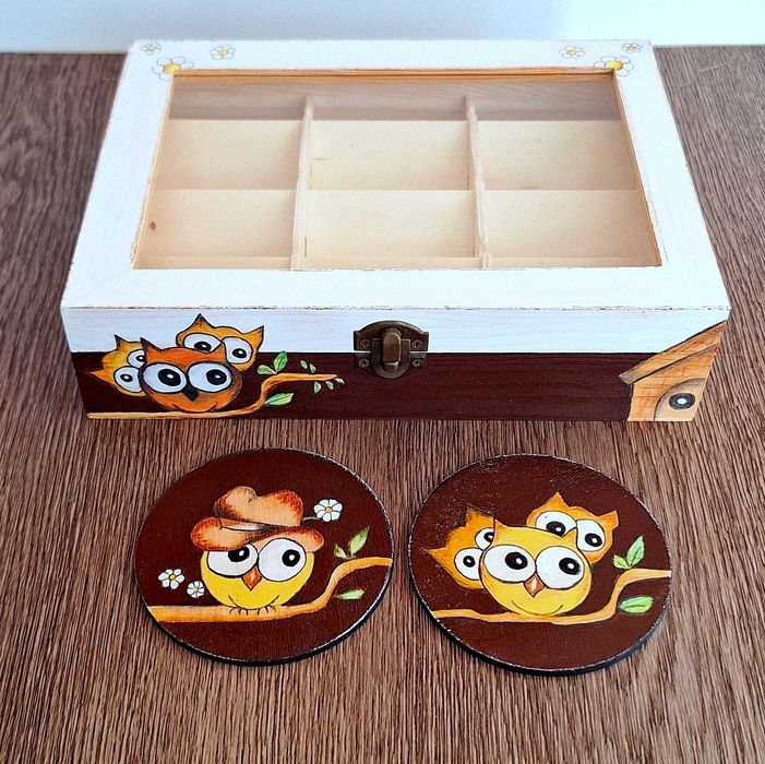 Кутия за чай " Бухали "