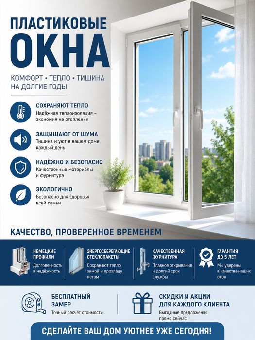 Пластиковые окна под ключ!