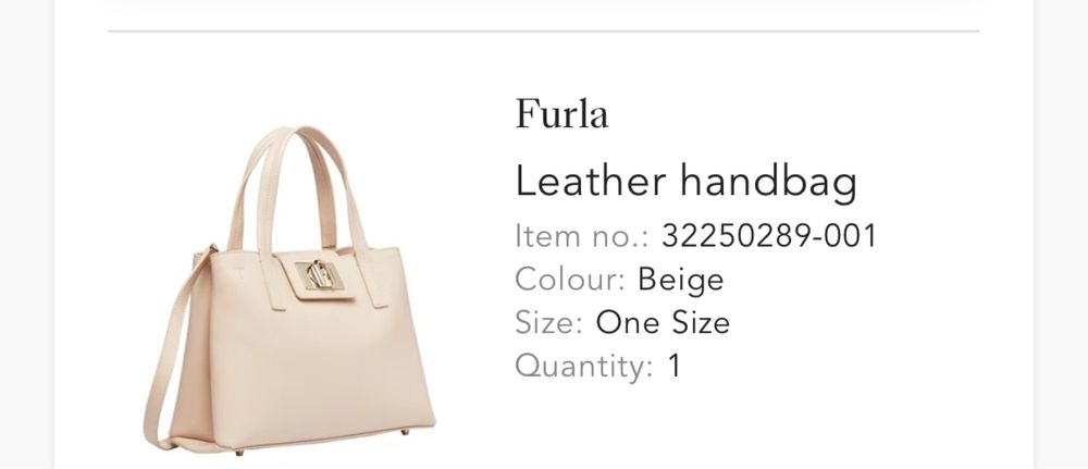 Geanta Furla, din piele naturală, culoare beige,