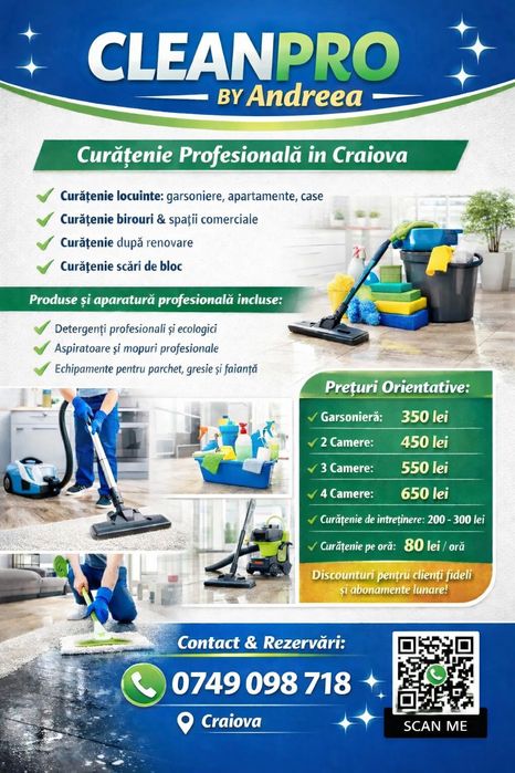Curățenie profesională case,apartamente,birouri – Craiova