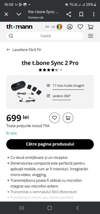 SYNCO G2 (A2) Microfon Lavalier Wireless, Sistem de Microfon Lavalier