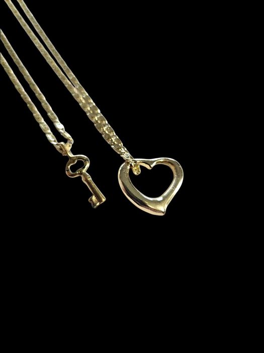 Set 2 Lănțișoare – Inimă și Cheiță