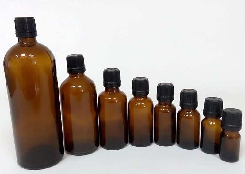 Шишета тъмни етерични, бутилки, флакони, шишенца, ролон, спрей гърло