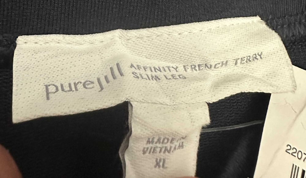 Pantaloni Capri Pure Jill J.Jill Noi cu Etichetă – Affinity French Terry XL
