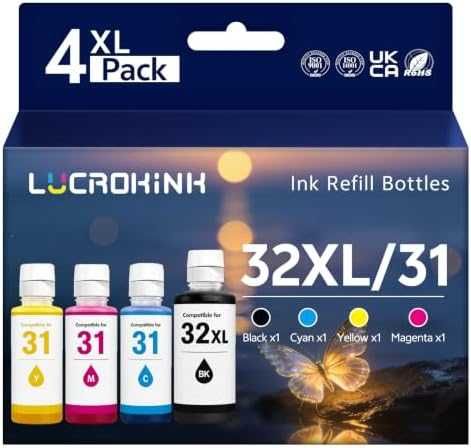 Нов Комплект мастила HP 31 32XL CMYK с висок капацитет за Smart Tank 4 броя тонер принтер печат