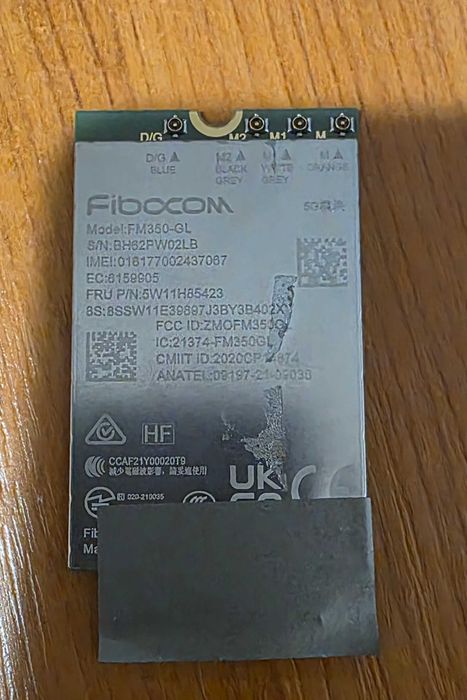 Modul WWAN FM350-GL 5G FRU 5W11H85423