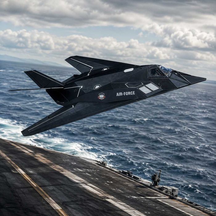 Macheta avion metalica F-117A Nighthawk Stealth scara 1:72 25cm