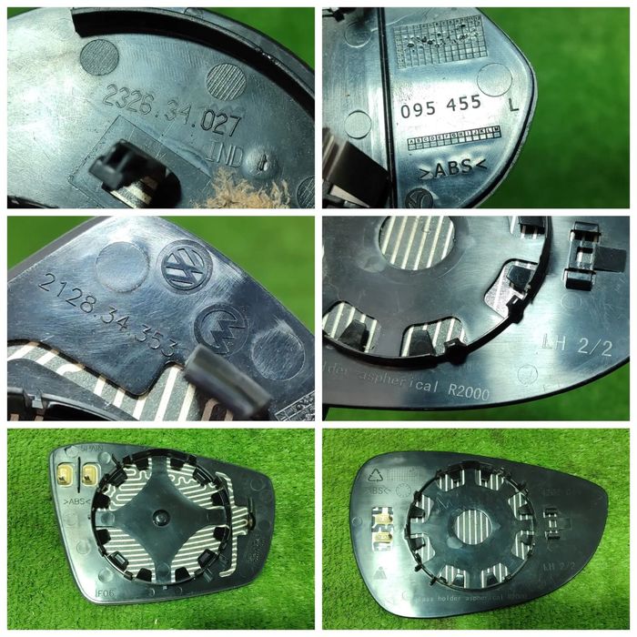 STICLA OGLINDA (4 BUC.) MITSUBISHI COLT (Z30) / MITSUBISHI LANCER 2002-2012 / V-2019 / VW POLO (6R / 6C) 2009-2017 / SUZUKI WAGON R+ 2000-2008 COD OEM 232634027 / 095455 / 212834353 / R2000  (5G2)