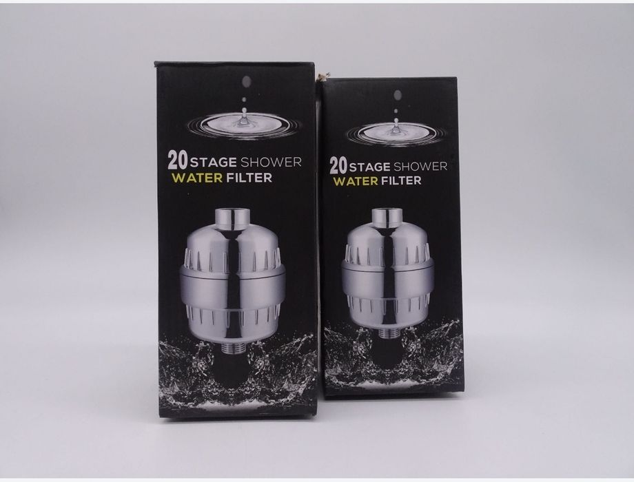 Filtru de dus cu 20 de etape, cu 2 cartuse, Nou