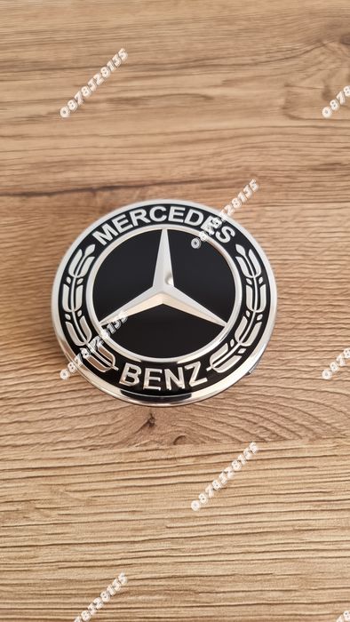 Капачки за джанти Mercedes 75мм черни тунинг комплект 4бр