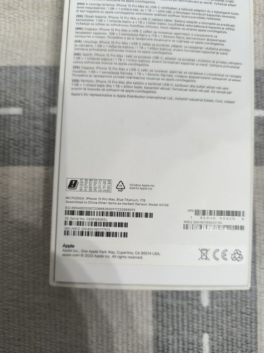 Vând s-au schimb iPhone 15 Pro Max 5G Blue Titanium 1TB