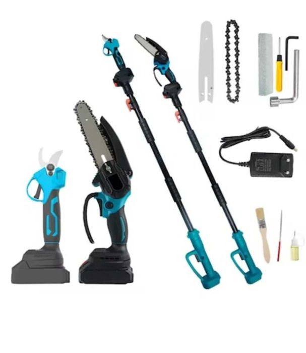 Телескопичен прът за акумулаторна ножица и реезачка