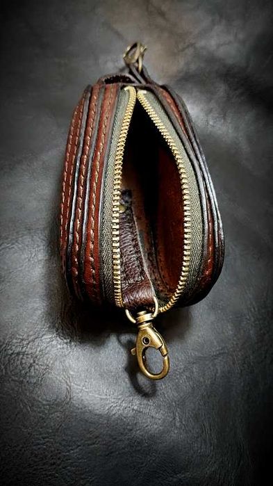 Калъф за ключове /кейс/от естествена кожа ръчна изработка