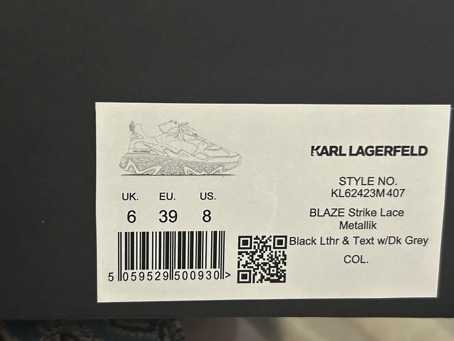 Оргинални  Маратонки Karl Lagerfeld обувани само веднъж.