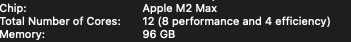 MacBook Pro 14" M2 Max | 96GB RAM | 38-Core GPU | Stare Impecabilă