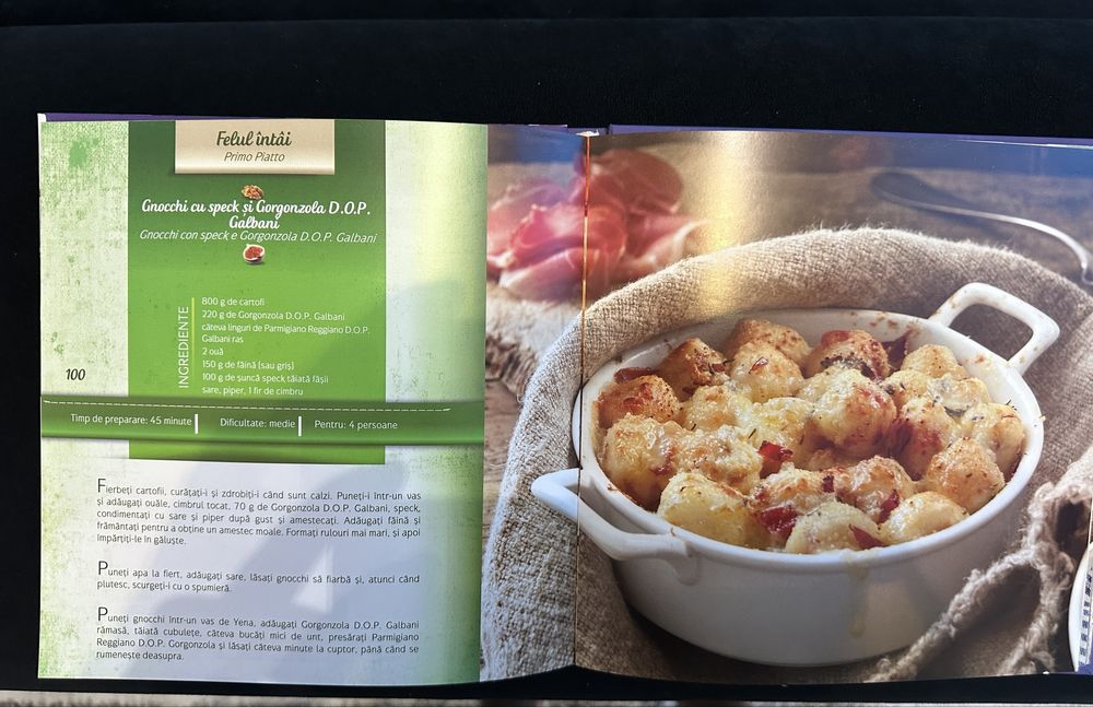 Carte culinara Galbani cu retete italiene