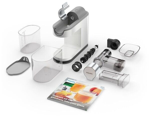 Шнековая соковыжималка Philips HR1945/80 Avance Collection, белый/серы