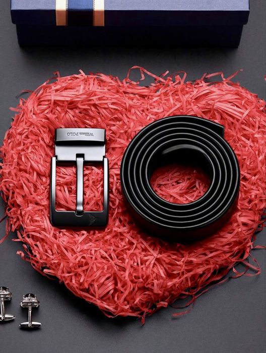 Мъжки официален колан WilliamPAUL LEATH*/Естествена кожа -15% Промоция