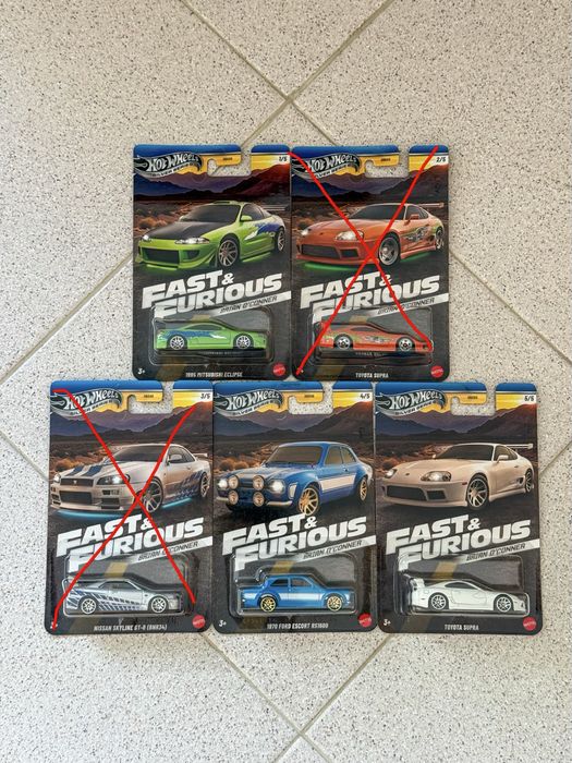 Hot Wheels Silver Series Fast and Furious Brian O'conner Edition Set