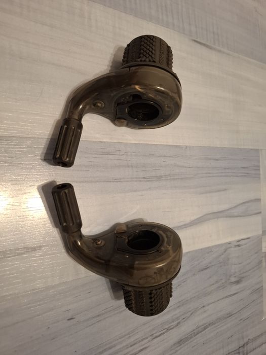Lot piese MTB retro: manete SRAM GripShift + coarne Promax