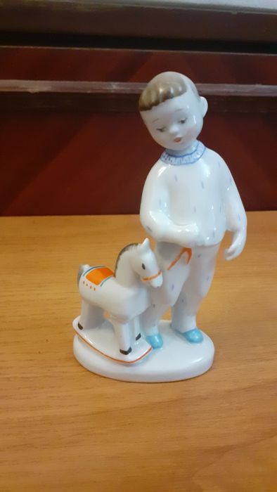 Редкая статуэтка СССР.  Мальчик с лошадкой. ЛФЗ