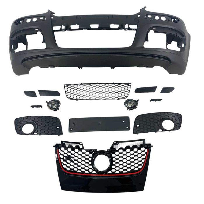 Bara Fata VW Golf 5 Jetta GTI Look Grile Proiectoare Lip Completa