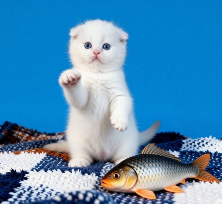 Продается шикарный котенок Белый мальчик.