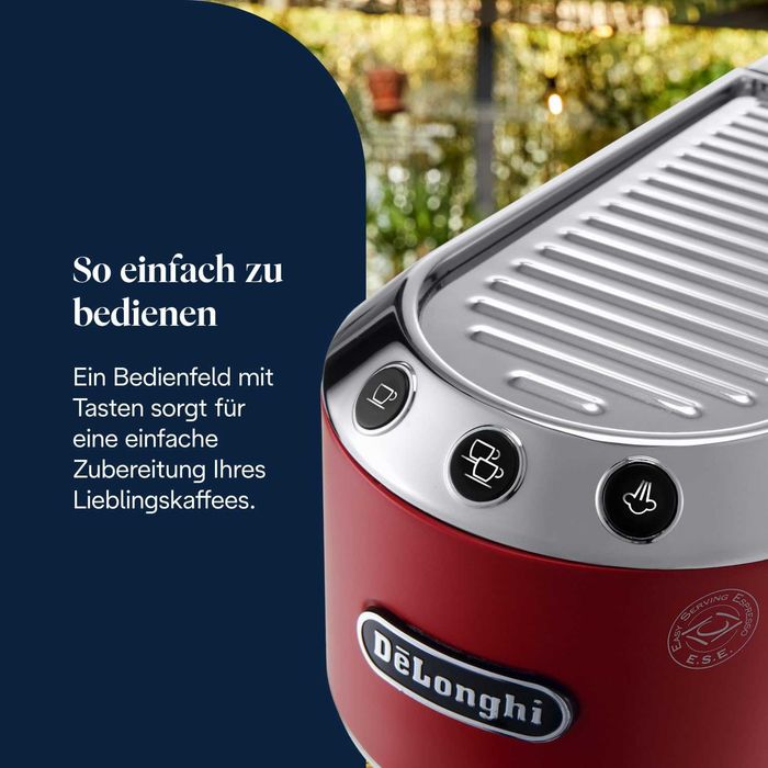 Еспресо кафемашина Delonghi Dedica EC685.R, изцяло метален корпус