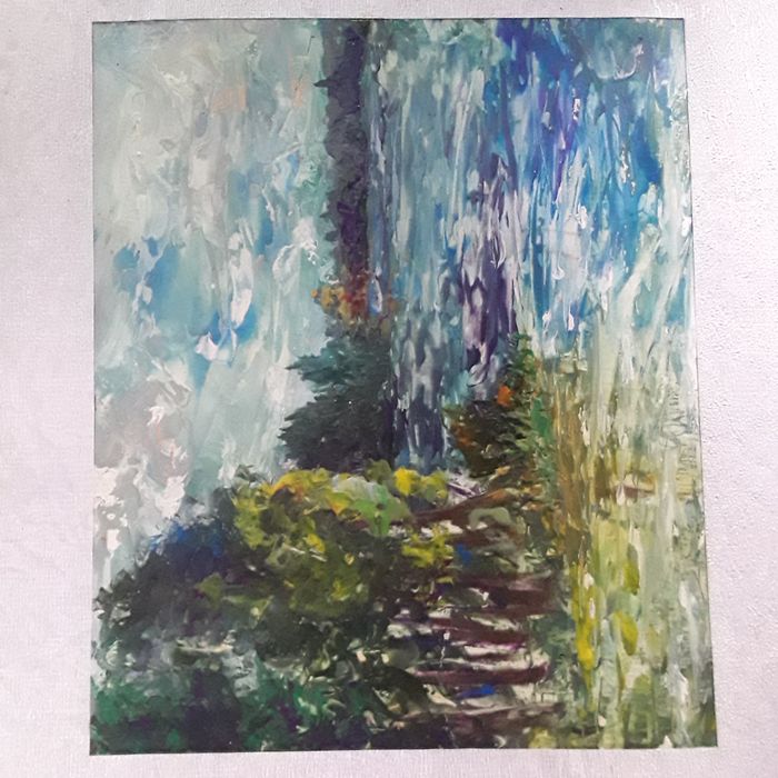 Энкаустика, восковые краски, ватман, 30×25.