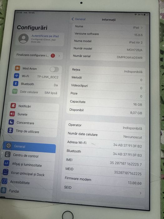 Ipad air 2 cu 3g faa cont