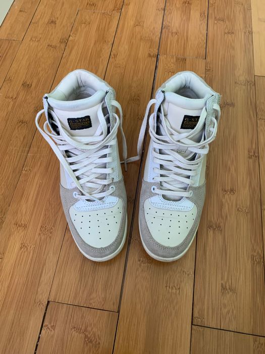 Високи бели маратонки G-STAR RAW