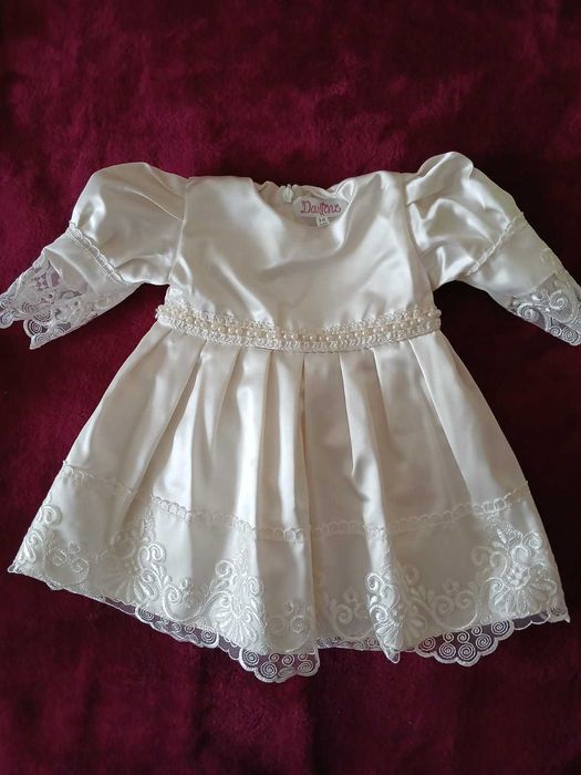 Set haine de botez fetiță, mărime 3-6 luni, ca nou!