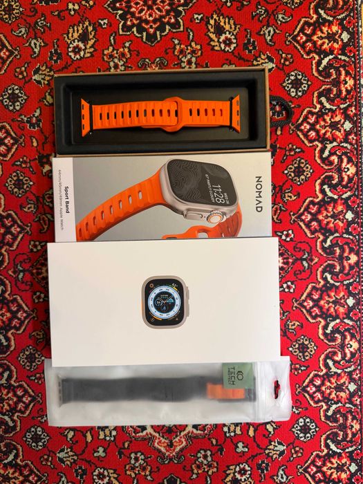 Apple Watch Ultra LTE 49mm, ca nou, 95% baterie, full + curele