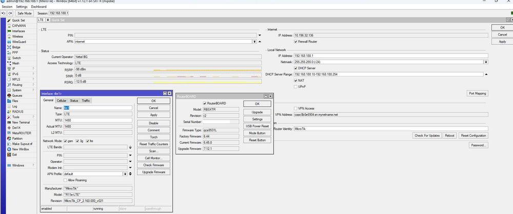 MikroTik RB SXTR&R11e-LTE Насочена антена 10 dBi 4G LTE + рутер