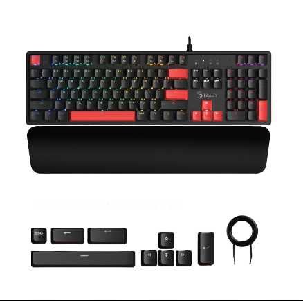 A4Tech Bloody S525N ICY WHITE RED PLUS Игровая мех/ клавиатура 1.4