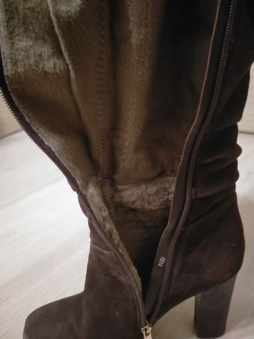 Ботфорты замшевые