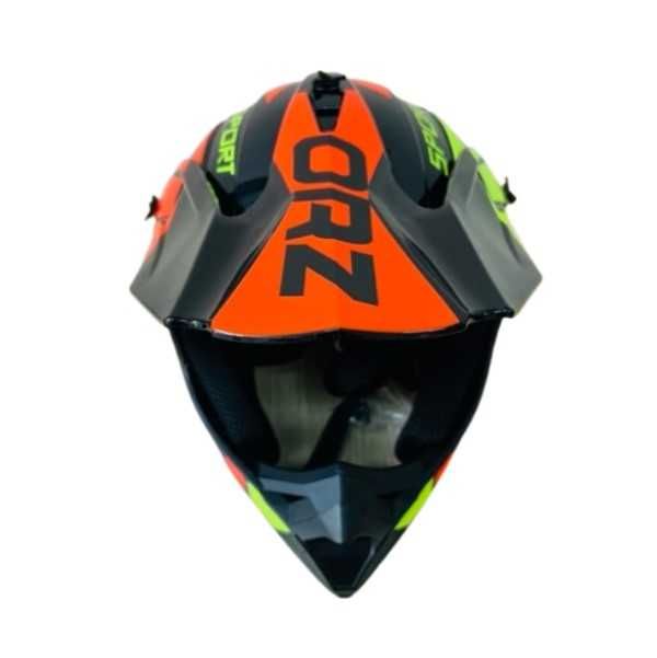 Кросова каска, За мотор, Велосипед, S, M и L размер, Черно с оранжево