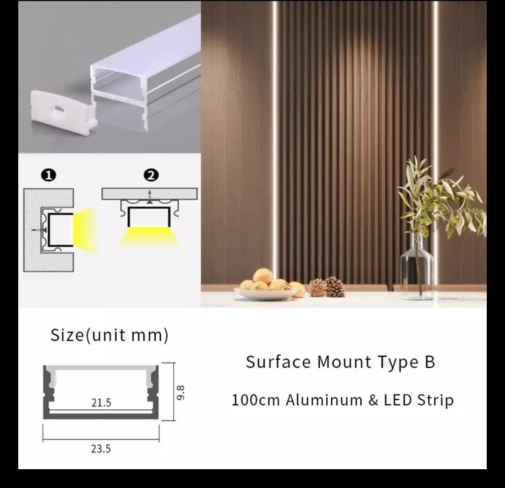 Лед профиль Алюминиевый профиль для светодиодной ленты