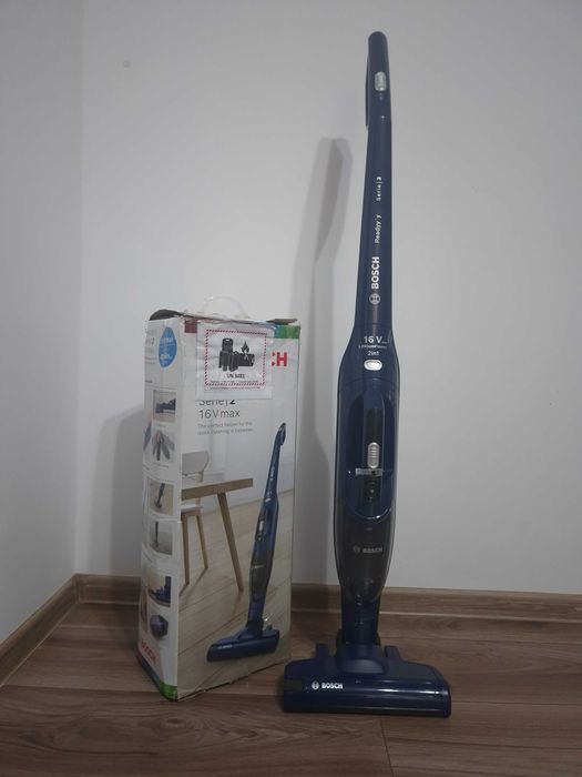 [REDUCERE-50%][GARANTIE 1 AN] Aspirator vertical 2 in 1 Bosch Readyy'y Seria 2 16V Max Li-Ion Albastru Cutie