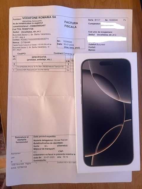 Apple iPhone 16 Pro Max, 256GB, 5G, Black Titanium