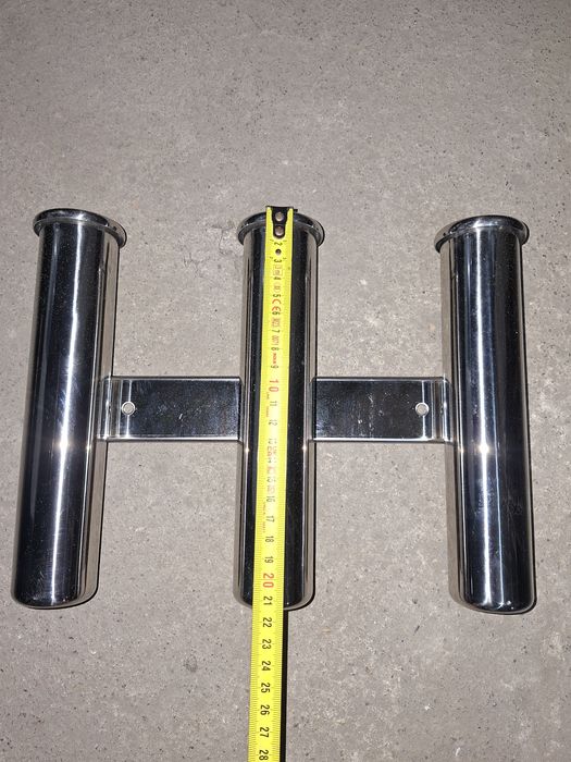 Стойка за 3 въдици и стойка за чаша за лодка от неръждавейка